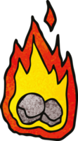cartoon doodle burning coals png