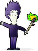 vampiro espeluznante de dibujos animados png