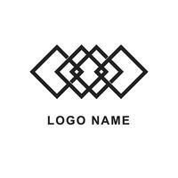 minimalist shape logo template vector