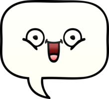 gradient shaded cartoon of a speech bubble png