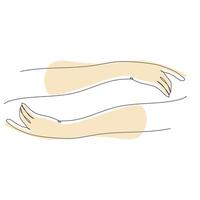 hands continuous line drawing icon. illustration vector