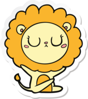 sticker of a cartoon lion png