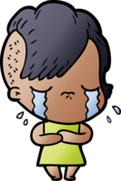 niña llorando de dibujos animados png