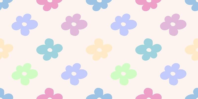 2000s flowers. seamless pattern with abstract colors in delicate pastel shades. y2k background