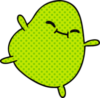 hand drawn cartoon of a cute jumping bean png