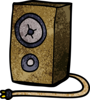 cartoon doodle old wood speaker png