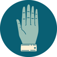 image de style de tatouage emblématique d'une main png