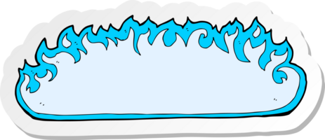 adesivo di un cartone animato bordo di fuoco spettrale png