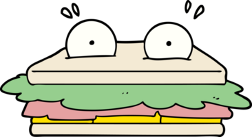 Sandwich-Cartoon-Figur png