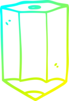 du froid pente ligne dessin de une dessin animé coloré crayon png