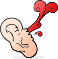 hand drawn cartoon severed ear png