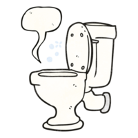 hand- toespraak bubbel getextureerde tekenfilm toilet png