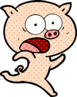 Cartoon-Schwein läuft png