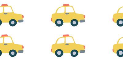 taxi car seamless pattern vector