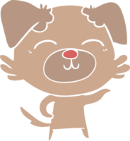 cão de desenho animado de estilo de cor plana png