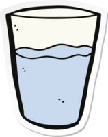 adesivo de um copo de água de desenho animado png
