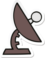 sticker of a cute cartoon satellite dish png