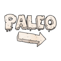 mão desenhado textura desenho animado paleo dieta apontando seta png