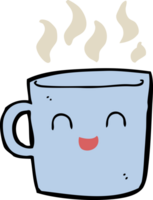 carino caffè tazza cartone animato png