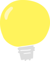 flat color illustration of light bulb png