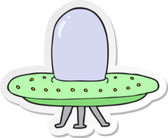 sticker of a cartoon spaceship png