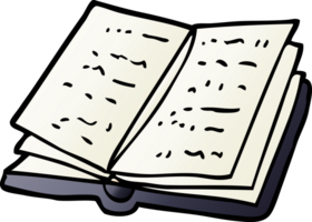 cartoon doodle open book png