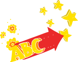 flat color illustration of ABC symbol png