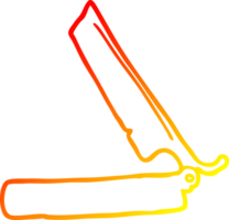 warm gradient line drawing of a cartoon traditional razor png