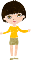 cartoon woman shrugging png