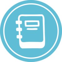 Notitie boek circulaire icoon symbool png