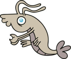 mano dibujado peculiar dibujos animados cangrejo de río png