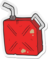 sticker of a cartoon fuel can png