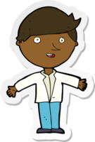 sticker of a cartoon man in casual jacket png