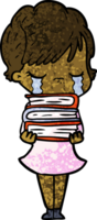 cartoon woman crying png