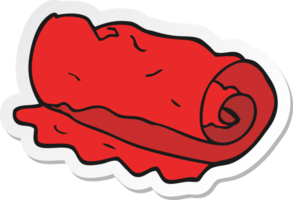 sticker of a cartoon rolled towel png