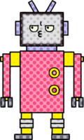 comic book style cartoon of a robot png