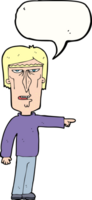 cartoon pointing man with speech bubble png