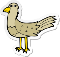 sticker van een tekenfilmvogel png