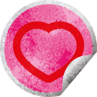 heart graphic   circular peeling sticker png