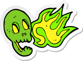 sticker of a funny cartoon skull png
