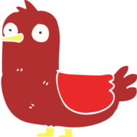 dessin animé doodle oiseau rouge png