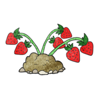 hand textured cartoon strawberries png