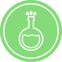 Ciencias experimentar circular icono símbolo png