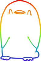 arc en ciel pente ligne dessin de une dessin animé manchot png