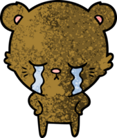 crying cartoon bear png