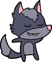 friendly cartoon wolf png