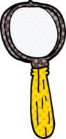 tecknad doodle förstoringsglas png