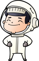 happy cartoon astronaut png