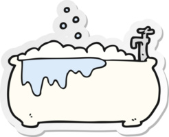 sticker of a cartoon bath png