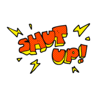 hand drawn cartoon shut up symbol png